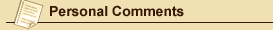 Personal Comments